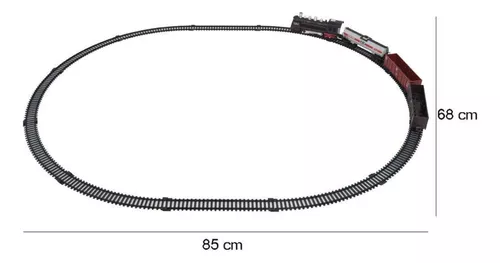 Ferrorama trem locomotiva brinquedo crianca luz 15 pecas infantil abmida