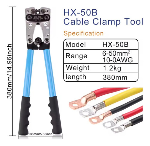 Prensa Terminal Crimpeadora Cable 10 A 00