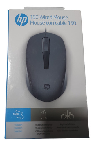 Mouse Con Cable Hp 150 Wired Negro