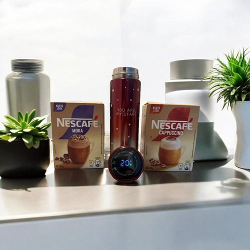 Nescafé Instantáneo Stick Sabores Sachet + Termo Digital