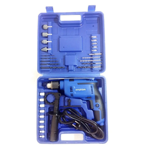 Taladro Percutor Hyundai 600w + Valija Con 28 Accesorios | Cuotas sin  interés