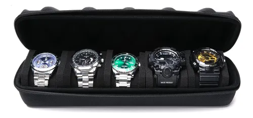 Funda De Viaje Rigicase Con 5 Ranuras Para Relojes De Hombre