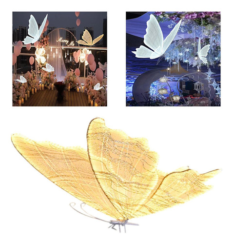 Candelera Colgante De Mariposa Luz Cálida De 80 Cm