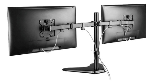 Soporte De Mesa 2 Monitores Doble Monitor De 13'' A 32'' Color Negro