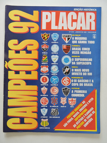 Placar #1079 Edição Dos Campeões De 1992 - Completa