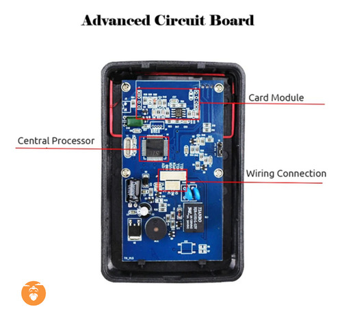Controlador Acesso 1000 Usuários Teclado Rfid 5 Boton Free