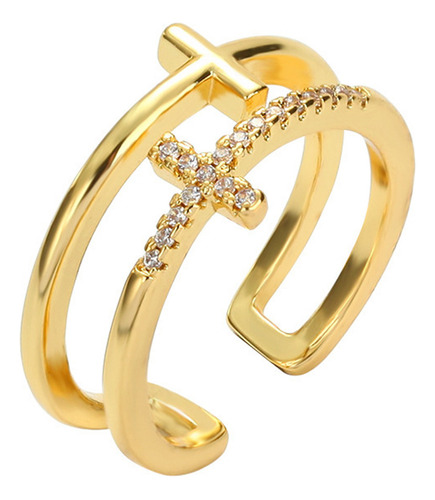 Aehoy Trendy Cross Ring, Versión Coreana