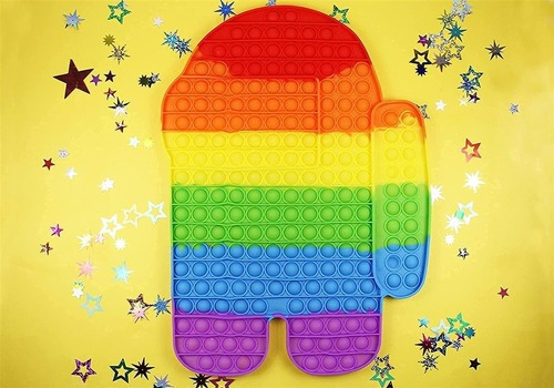 C. 2 Piezas Juguete Fidget Pop It! - Gigante (40 Cm X 30 Cm)