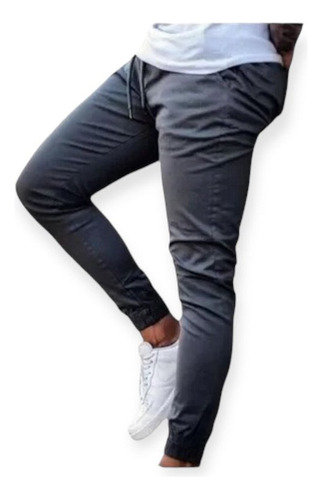 Pantalon Jogger De Hombre Gabardina Semi Elastizado Colores