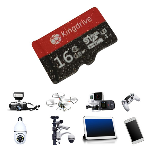 Cartão Micro Sd 16gb Para Drone, Gps, Celular, Câmeras Wi