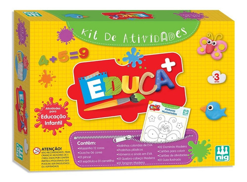 Kit De Atividades Educativas P/ Crianças - Pedagógico - Nig