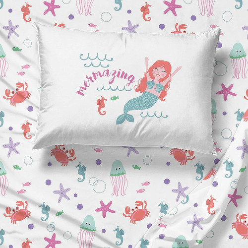 Trend Collector Mermaizing Twin Sheet Set - 3 Piece Set...