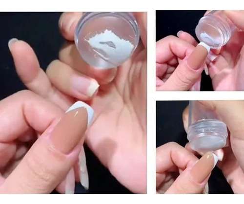 Kit De Estampado De Uñas Transparente De Silicona Francés