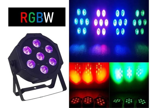 Canhão Refletor Rgbw 7 Leds 30 A 80w Super Potente Lk187 