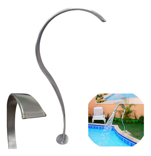 Cascata Piscina Floripa Bico 7,5 Cm Em Aço Inox