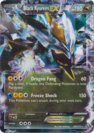 Carta Pokemon Black Kyurem Ex Legendary Treasures Inglês