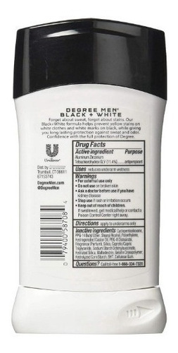 Desodorante Degree Motionsense Ultraclear Black & White 76g
