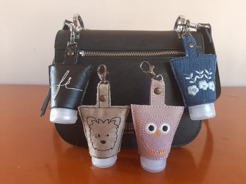 Chaveiro Porta Álcool Gel Kit Contendo 03