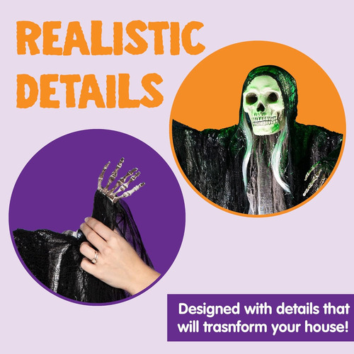 Joyin 3 Pack Colgante Halloween Esqueleto Fantasmas Decor...