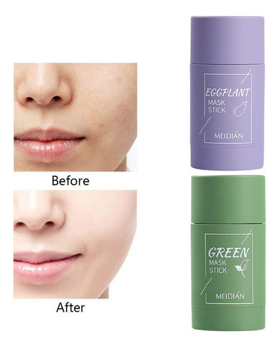Cc 2 Peças Green Tea Mask Stick Extrato Chá Verde Blackhead