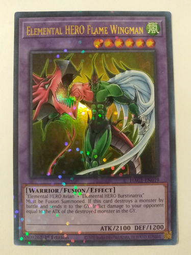 Elemental Hero Flame Wingman - Ultra Rare Parallel     Hac1