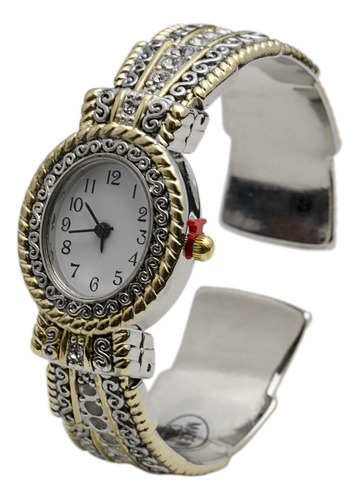 Metal Señoras Western Diseño Bangle/cuff Reloj Con Banda .