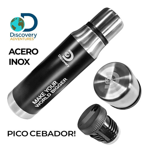 Imagen 4 de 10 de Termo Discovery Adventure 1 Litro Mate Térmico 350 Ml