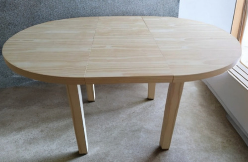 Mesa Redonda Trampa Extensible 1.1a1.5m Living Comedor Pino