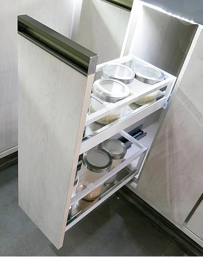 Porta Latas Óleo Alumínio Com Trilhos Invisíveis Jomer 9310 Cor Branco