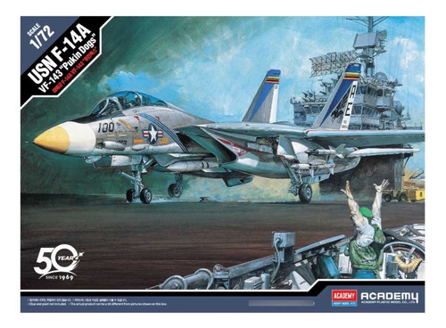 Academy 12563 Avion 1/72 Usn F14 A Tomcat Vf-143 Pukin Dogs