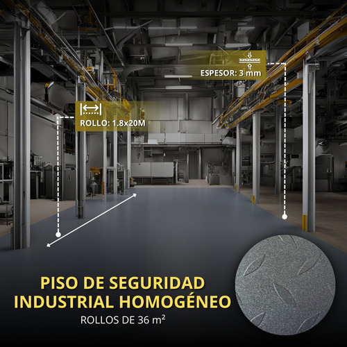 Pisos De Goma Ascensor Zona De Carga Gimnasio 3mm (1/2rollo)