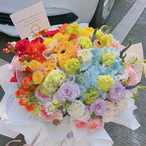 Caja Combinada De Flores Realistas De Boda Iridiscentes Para