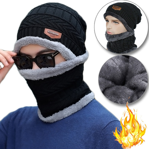 Gorro Bufanda Cuello Unisex Invierno Frío