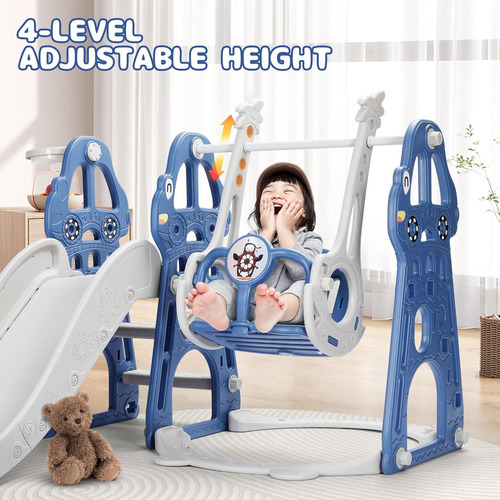 Conjunto De Playground Rengue 4 Em 1 Kids Slide And Swing De