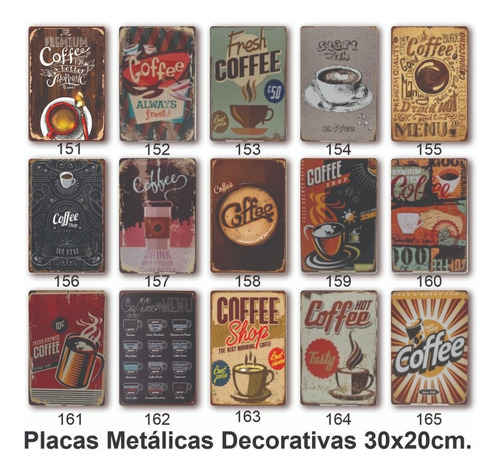Imagen 10 de 10 de Placas Metálicas Decorativas 30x20 Vintage Retro Bares Salas