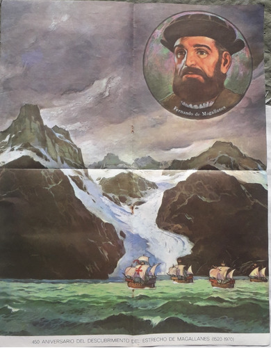 Poster Antiguo * Estrecho De Magallanes * Coleccion Billiken