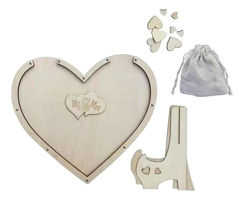 Recepción De Boda En Forma De Corazón Libro De Invitados