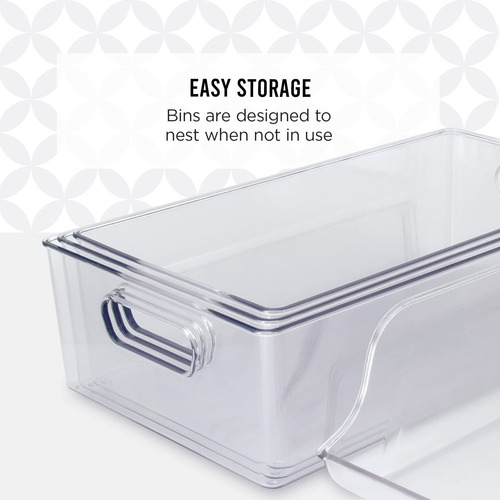 Copco Contenedor Transparente Estrecho, 10.5 X 4.5 X 6 Pulga