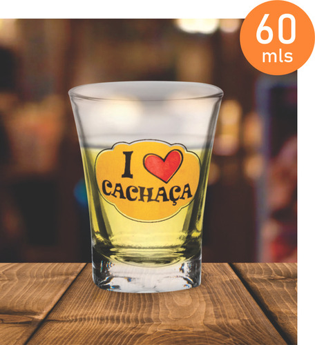 48 Copo Shot Cachaça Olé 60 Ml Vidro Personalizado Sua Arte