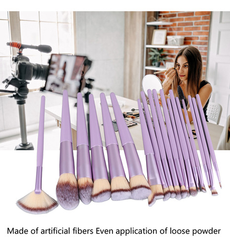18pcs Makeup Brush Set Artificial Fiber Fashionable Soft Syn