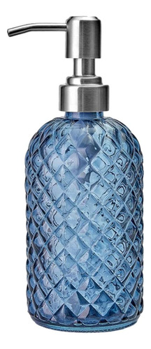 Dispensador De Jabón De Cristal, Dispensador De Jabón Azul