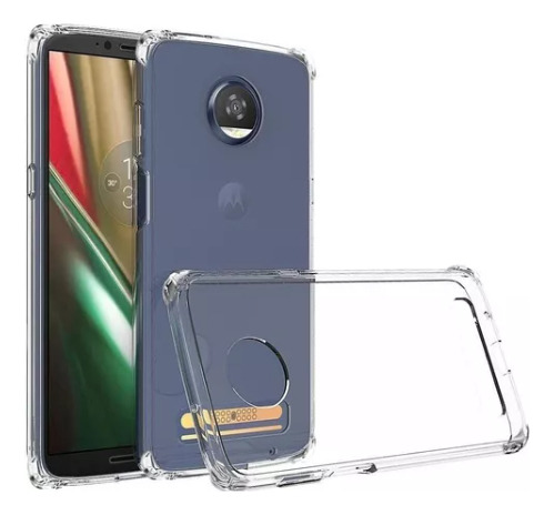 Capa Transparente Com Bordas Compatível Para Moto Z3 Play