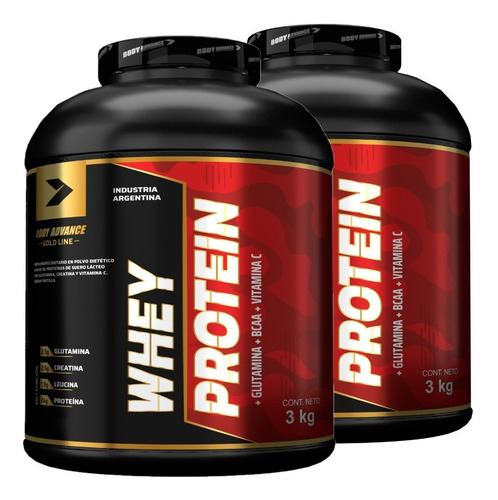 2 Whey Protein 3 Kg C/u. Proteína Pura. Body Advance