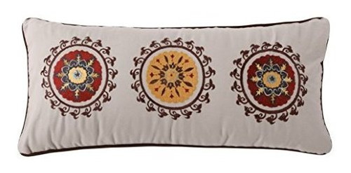 Almohada Decorativa Rectangular Color Marron 55cm De Largo