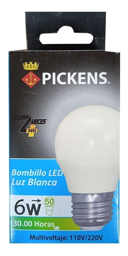 Bombillo Led Rosca Normal E27 Luz Blanca 2 Años Garantia