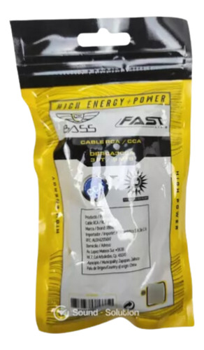 Paquete 10 Cable Rca Db Bass Dbrca3cca 3 Ft Cca .9m