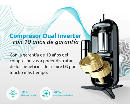 Aire Acondicionado LG Dual Cool Inverter Wifi 5200w Frío/cal