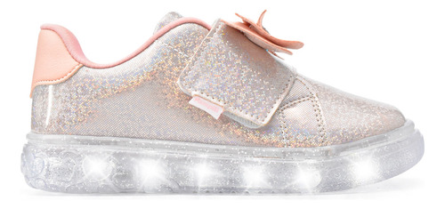 Zapatilla Luces Nena Velcro Impermeable Comodo Stone 2833