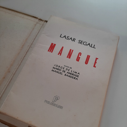 Raro Livro Mangue Lasar Segall Exemplar Número 161 (Usado)