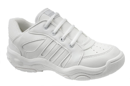 Zapatilla Rubber Plumitas Colegial Blancas Talle Chico